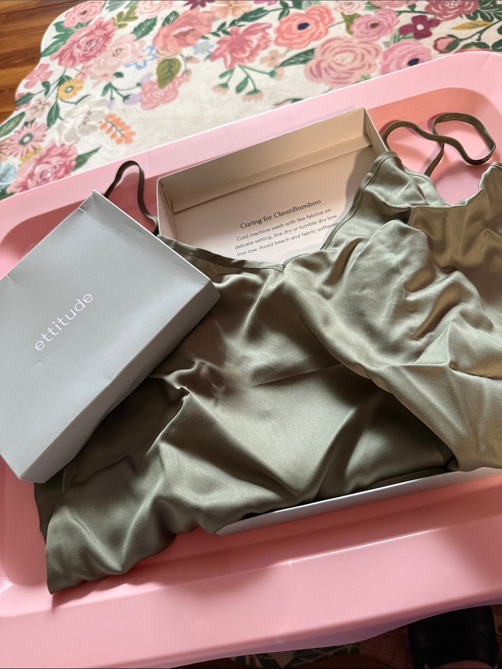 Ettitude Olive Satin Cami Women Intimates & Sleepwear